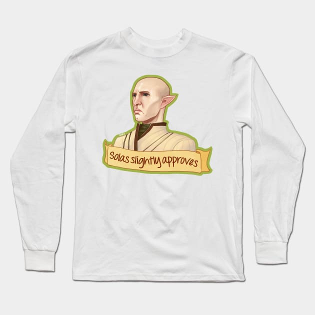 Solas Slightly Approves Long Sleeve T-Shirt by crackedblackinc